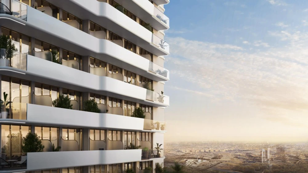 Меблированный жилой комплекс с системой «умного дома» и бассейном на крыше с видом на Dubai Marina, JVC, Дубай, ОАЭ