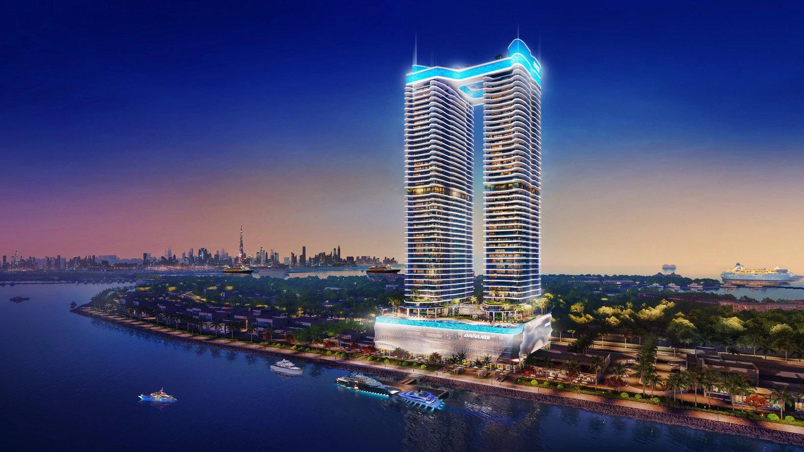 Новая высотная резиденция Oceanz с бассейном, спа-центром и бизнес-центром, Maritime City, Дубай, ОАЭ