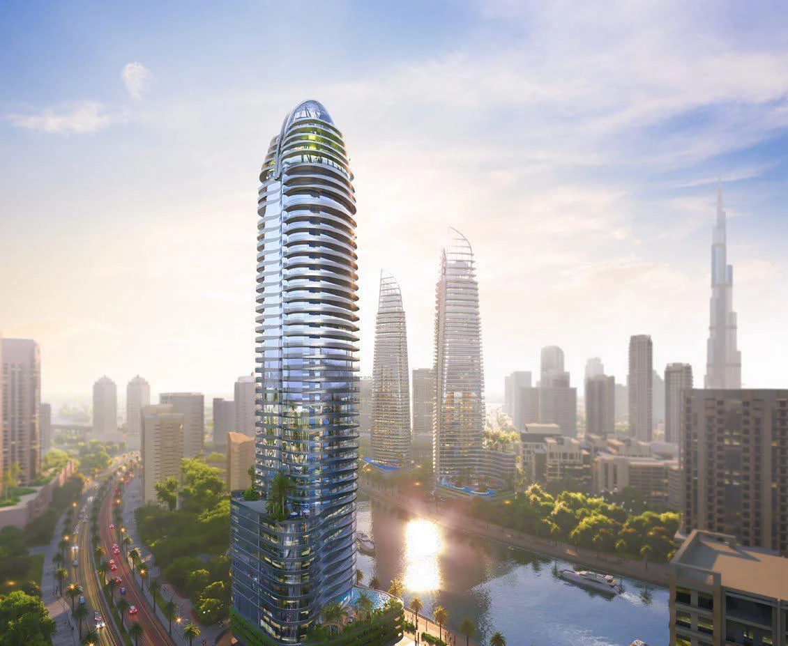 Новая высотная резиденция Altitude с бассейнами на берегу канала, Business Bay, Дубай, ОАЭ