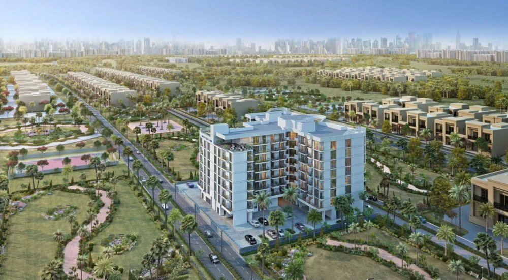 Жилой комплекс Pearl рядом с магазинами, гольф-клубом и станцией метро, Jebel Ali Village, Дубай, ОАЭ