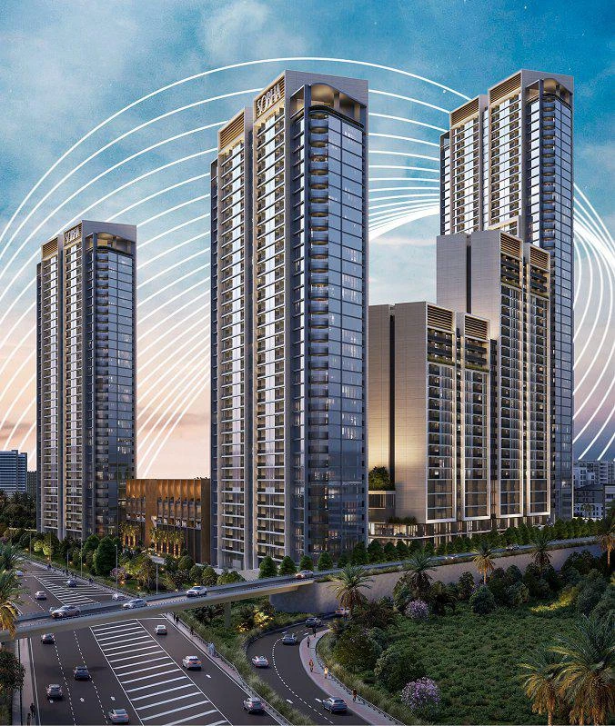 Новая резиденция Orbis с бассейном и садами рядом с автомагистралями, Motor City, Дубай, ОАЭ