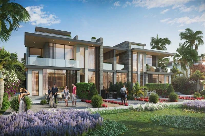 Жилой комплекс Marocco Townhouses с бассейнами и спа-зоной на берегу лагуны, DAMAC Lagoons, Дубай, ОАЭ Жилой комплекс Marocco Townhouses с бассейнами и спа-зоной на берегу лагуны, DAMAC Lagoons, Дубай, ОАЭ