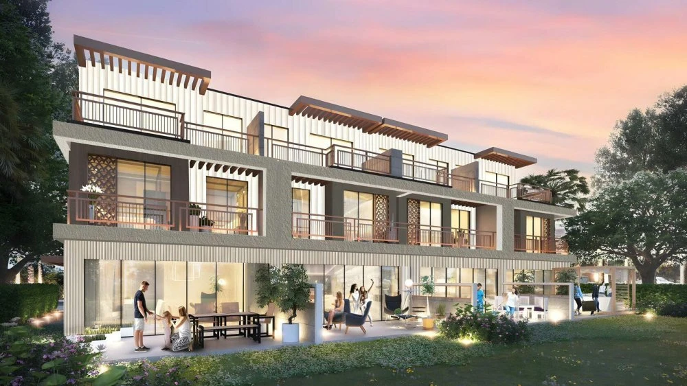 Новый комплекс таунхаусов Natura с бассейном, спа-центром и зелеными зонами, Damac Hills 2, Дубай, ОАЭ