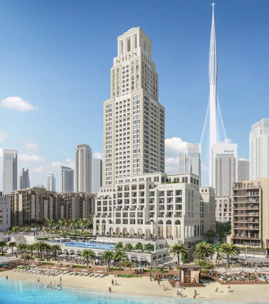 Высотная резиденция на пляже Vida Creek Beach с отелем и собственным пляжем, Dubai Creek Harbour, Дубай, ОАЭ