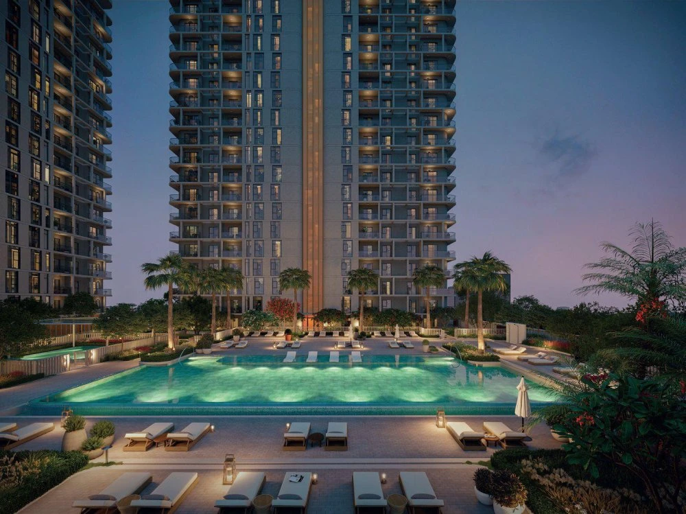 Новая элитная резиденция Cello с бассейнами рядом с автомагистралями, в престижном районе JVC, Дубай, ОАЭ