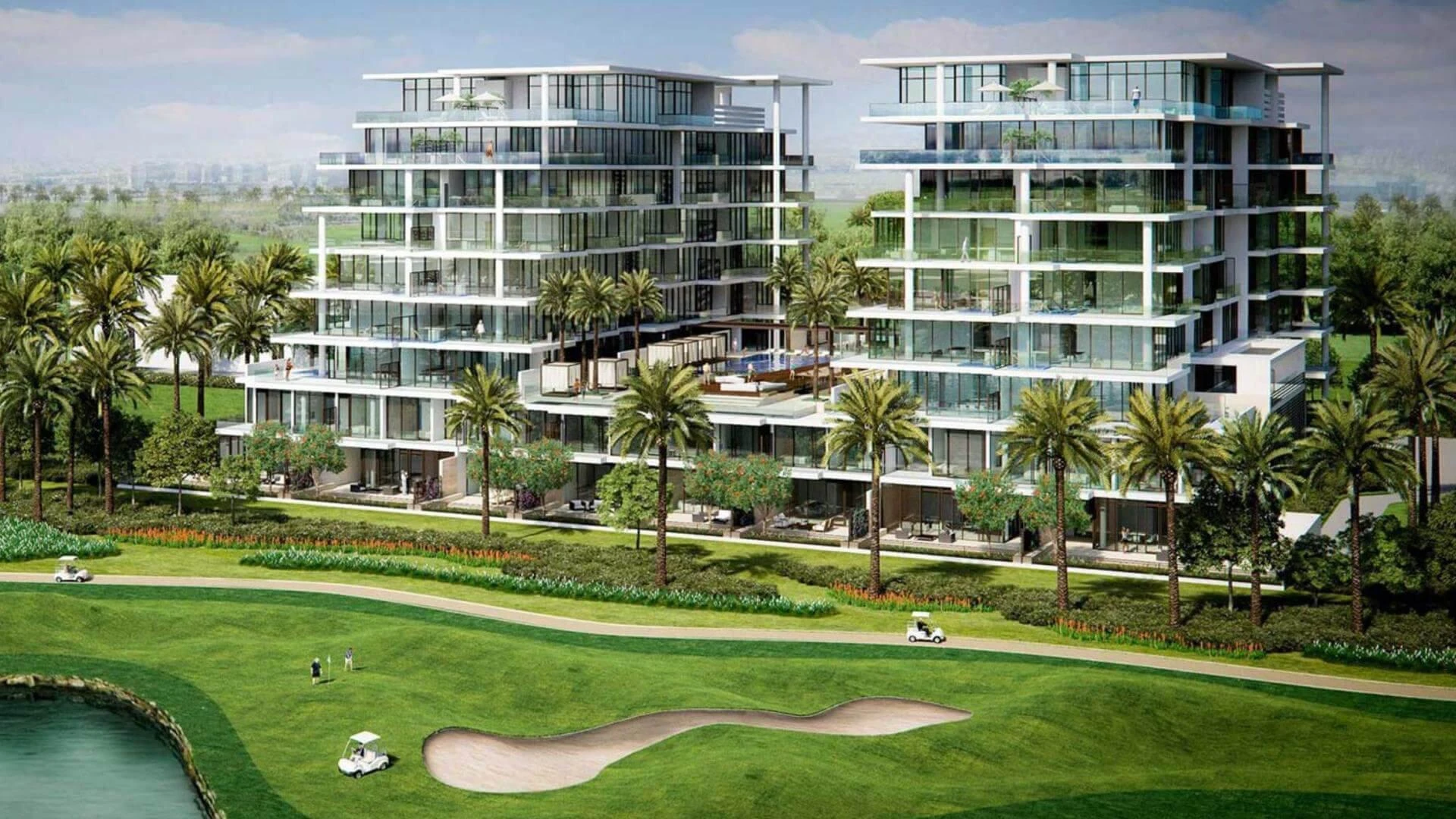 Элитная резиденция Jasmine с зелеными зонами и спа в престижном районе Damac Hills, Дубай, ОАЭ