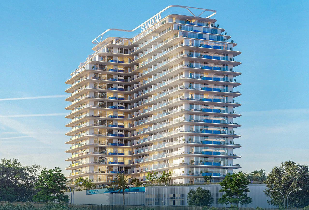 Новая резиденция Samana Lake Views с бассейнами и зонами отдыха рядом с автомагистралью, Production City, Дубай, ОАЭ