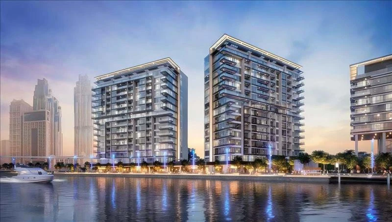 Новая резиденция Canal Front Residences с бассейном на берегу канала, в районе Al Wasl, Дубай, ОАЭ Новая резиденция Canal Front Residences с бассейном на берегу канала, в районе Al Wasl, Дубай, ОАЭ
