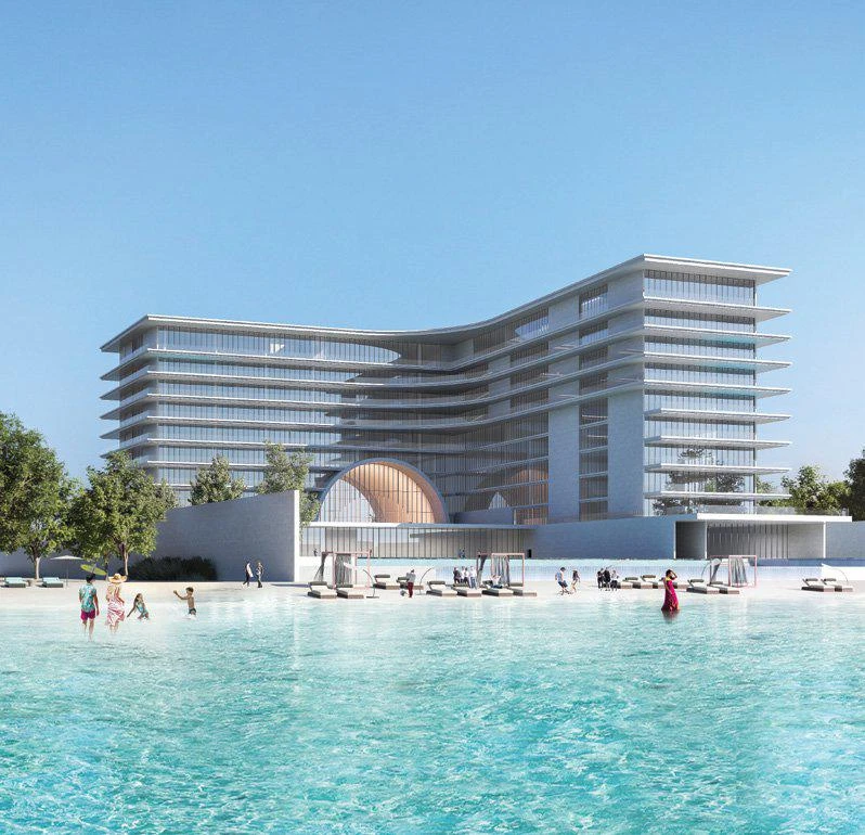 Новая резиденция Armani Beach Residences с собственным пляжем и бассейнами, Palm Jumeirah, Дубай, ОАЭ Новая резиденция Armani Beach Residences с собственным пляжем и бассейнами, Palm Jumeirah, Дубай, ОАЭ