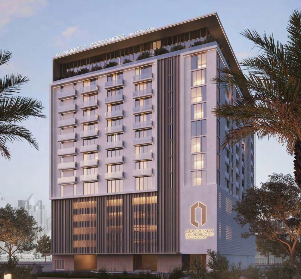 Новый комплекс меблированных апартаментов Concept 7 с бассейнами и оздоровительным центром недалеко от Пальмы Джумейра, JVC, Дубай, ОАЭ