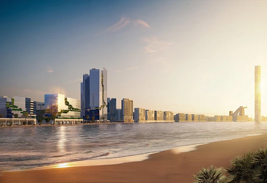 Современная резиденция Riviera IV с бассейном, зелеными зонами и живописным видом в районе MBR City, ОАЭ
