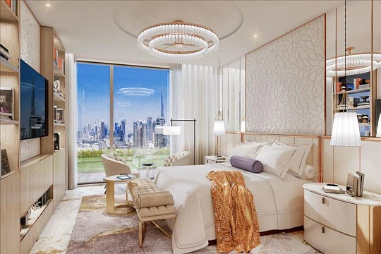 Новая высотная резиденция Elegance Tower с бассейном и спа в центре района Downtown Dubai, ОАЭ