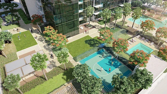 Новая элитная резиденция Park Views с бассейном и многофункциональным залом, Zabeel, Дубай, ОАЭ