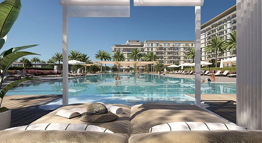 Новая резиденция Clearpoint с бассейнами и парком в 500 метрах от моря, Port Rashid, Дубай, ОАЭ