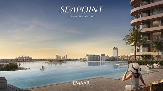 Современная резиденция Seapoint с пляжем и выходом на набережную, Emaar Beachfront, Дубай, ОАЭ