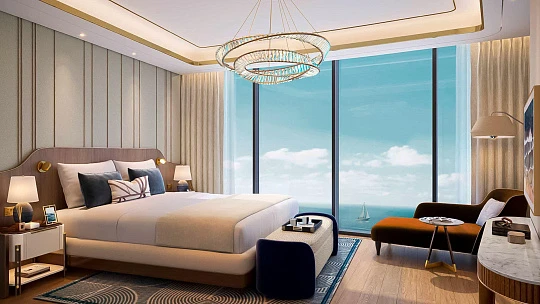 Элитная высотная резиденция на берегу моря Harbour Lights с собственным пляжем и бассейном, Maritime City, Дубай, ОАЭ