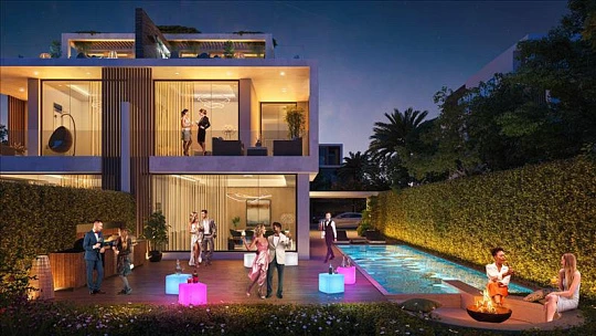Новый комплекс таунхаусов Park Greens с большим парком и пляжем, Damac Hills, Дубай, ОАЭ