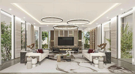 Новый комплекс вилл с бассейном и спа-зоной Utopia, Damac Hills, Дубай, ОАЭ