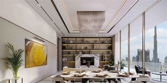 Новая высотная резиденция St Regis Residences с конференц-залом и инфинити-бассейнами, Downtown Dubai, Дубай, ОАЭ