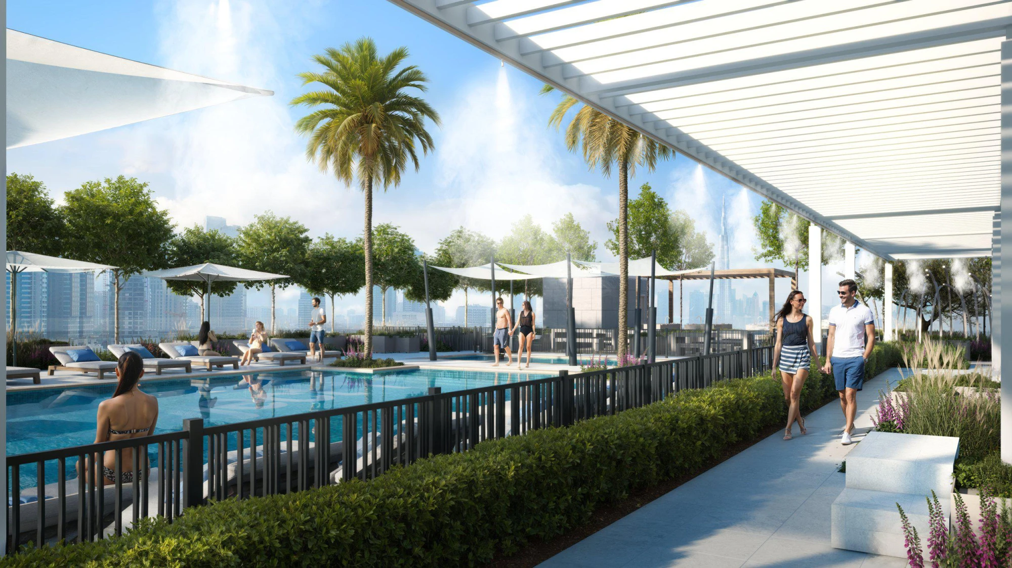 Новая резиденция The FIFTH с бассейнами, садами и консьерж-сервисом, JVC, Дубай, ОАЭ