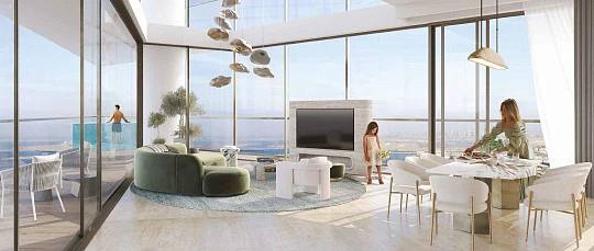 Новая высотная резиденция Mar Casa с пляжем, бассейнами и спа-центром, Maritime City, Дубай, ОАЭ