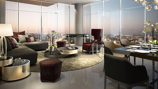 Жилой комплекс Aykon Heights с видом на гавань, водный канал и город, Business Bay, Дубай, ОАЭ