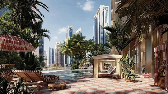 Новая высотная резиденция 25h Heimat с бассейнами и полем для мини-гольфа рядом с Бурдж Халифа и Дубай Молл, Downtown Dubai, ОАЭ