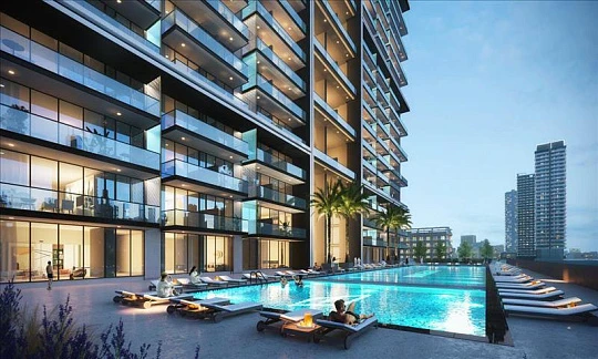 Современная элитная резиденция Onyx с бассейном и круглосуточной охраной, JVC, Дубай, ОАЭ