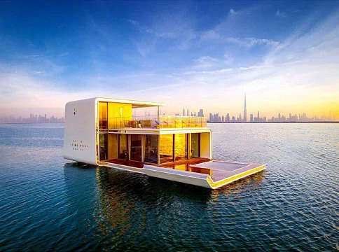 Плавучие виллы с подводными нижними этажами, зонами отдыха и джакузи, The World Islands, Дубай, ОАЭ