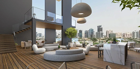 Новая резиденция Vista с бассейном, зелеными зонами и кинотеатром, Dubai Sports city, Дубай, ОАЭ