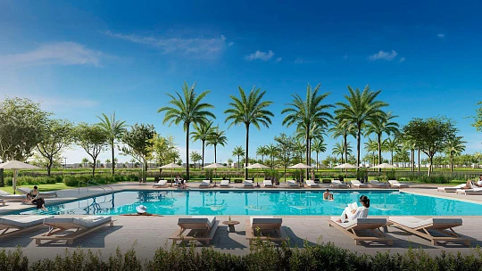 Новый комплекс элитных вилл Fairway Villas с полем для гольфа и ресторанами, Emaar South, Дубай, ОАЭ