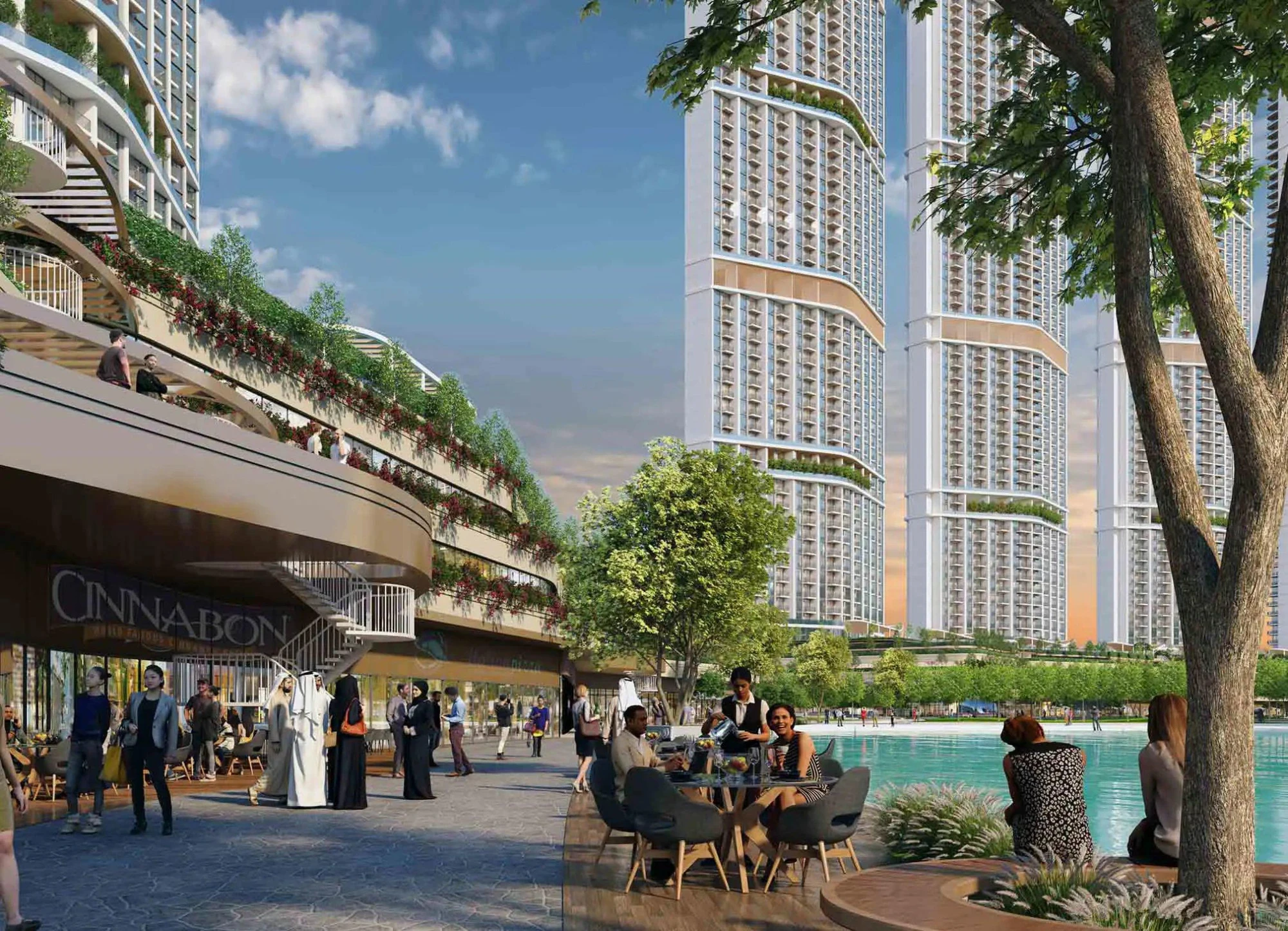 Элитные апартаменты с видом на лагуны и центр города, рядом с пляжем, Nad Al Sheba 1, Дубай, ОАЭ