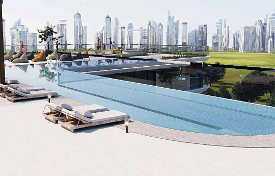 Резиденция Miami 2 с бассейнами и зеленой зоной рядом с Дубай Марина, район Jumeriah Village Triangle, Dubai, UAE