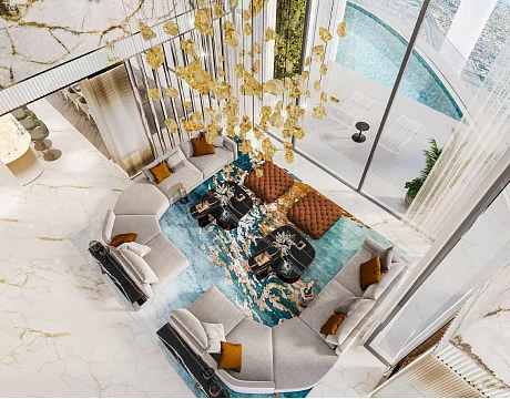 Новая высотная резиденция Sapphire с бассейнами, спа-центром и коворкингом рядом с каналом и автомагистралью, Al Safa, Дубай, ОАЭ