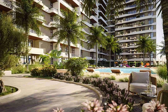 Новая резиденция Helvetia с бассейном и теннисным кортом недалеко от Даунтаун Дубай, JVC, Дубай, ОАЭ