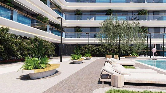Резиденция Miami 2 с бассейнами и зеленой зоной рядом с Дубай Марина, район Jumeriah Village Triangle, Dubai, UAE