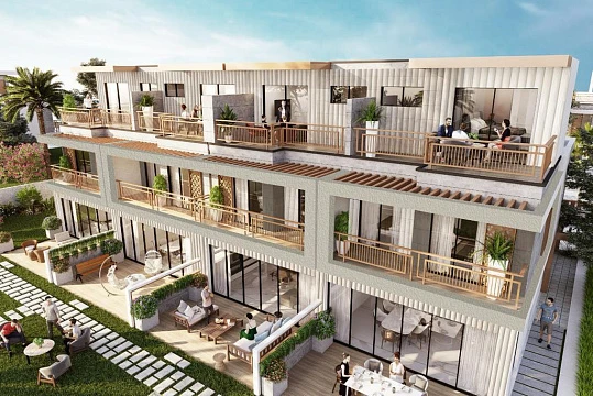 Новый комплекс таунхаусов Verona с пляжем, бассейнами и спортивными площадками, Damac Hills, Дубай, ОАЭ