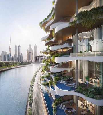 Новая резиденция One Canal с бассейном и спа-центром, Canal Front, Дубай, ОАЭ