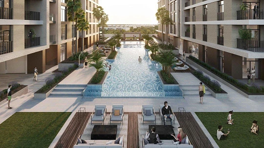Новые квартиры для получения резидентской визы и арендного дохода в жилом комплексе Wilton Terraces, район MBR City, Дубай, ОАЭ