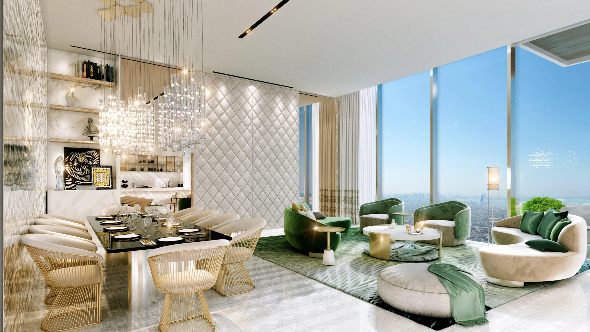 Апартаменты Safa One с бассейнами, в окружении тропических растений, с дизайнерской отделкой, Al Safa 1, Дубай, ОАЭ