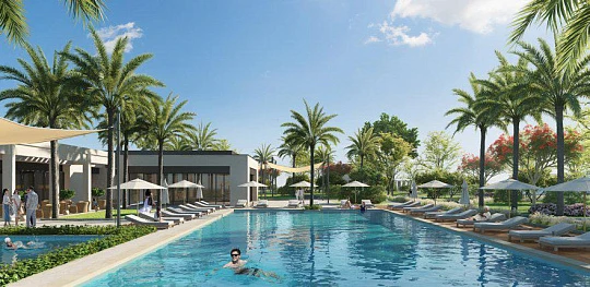 Новый комплекс вилл Fairway Villas 2 с бассейнами и полем для гольфа рядом с аэропортом, Emaar South, Дубай, ОАЭ