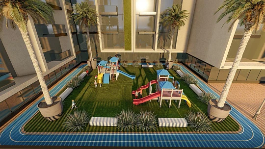 Меблированные апартаменты в новой резиденции Neva Residences с бассейном и парковкой, JVC, Дубай, ОАЭ