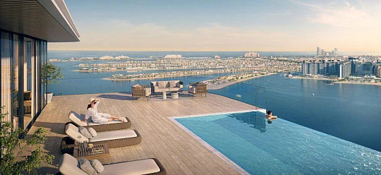 Новая высотная резиденция Bayviews by Address с собственным пляжем рядом с яхт-клубом, Palm Jumeirah, Дубай, ОАЭ
