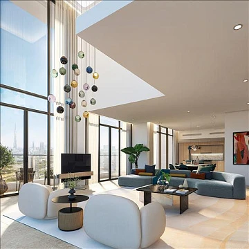 Новая резиденция Design Quarter с двухуровневым бассейном и зелеными зонами рядом с автомагистралями, Design District, Дубай, ОАЭ