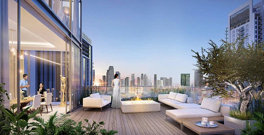 Апартаменты с видом на гавань и большой парк в жилом комплексе Harbour Gate с бассейнами и тренажерным залом, Creek Harbour, Дубай, ОАЭ