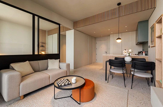 Меблированные апартаменты в новой резиденции Upside с бассейном и конференц-залами, в современном районе Business Bay, Дубай, ОАЭ