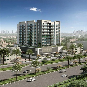 Современная резиденция Amber с бассейнами и ресторанами рядом с автомагистралью и станцией метро, район Jebel Ali Village, Дубай, ОАЭ