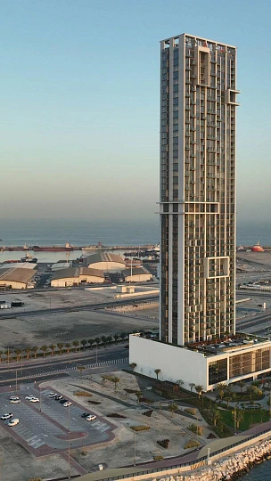 Новая резиденция на берегу моря Anwa Aria с бассейном и панорамным видом рядом с Джумейра-Бич, Maritime City, Дубай, ОАЭ