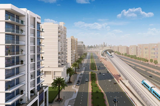 Новая резиденция Central с бассейнами и зоной отдыха рядом с автомагистралью и станцией метро, Jebel Ali Village, Дубай, ОАЭ
