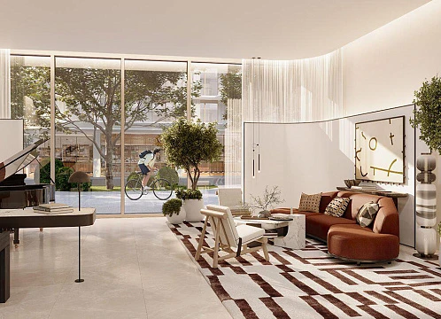 Новая резиденция Clearpoint с бассейнами и парком в 500 метрах от моря, Port Rashid, Дубай, ОАЭ